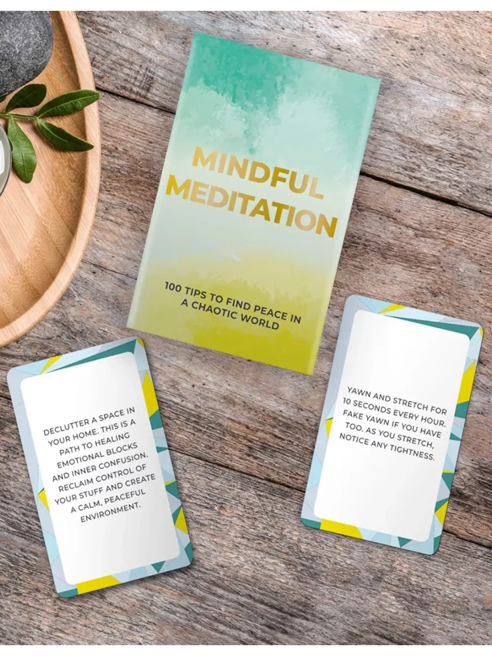 Mindful Meditation Card Deck - Green & Yellow